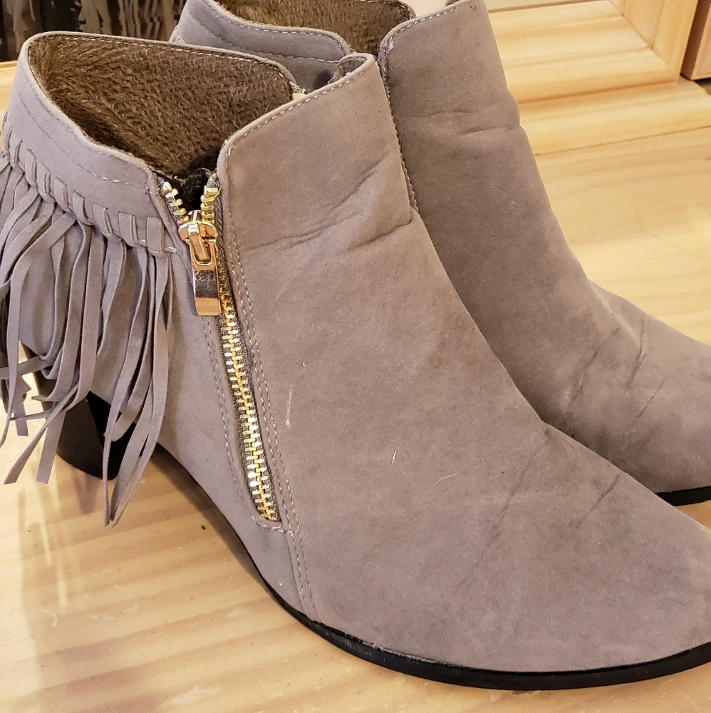 Womens Fringe Booties